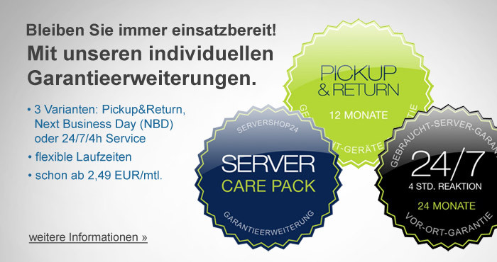mit Garantien ist Ihr gebrauchter Server so planbar wie ein Neugerät!