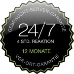 12 Monate Gebraucht-Server-Garantie mit 4 Stunden Vor-Ort-Service 24/7