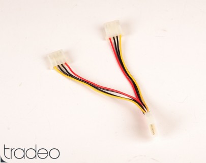 Molex zu 2fach Molex Stromadapter Y-Kabel 20cm