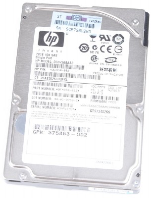 HP 72 GB 10K SAS Festplatte 2.5" 375863-002 / 375696-002 / 375863-004